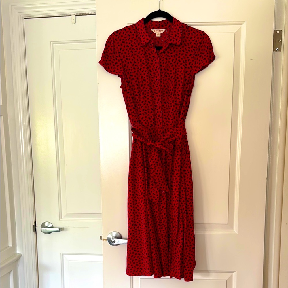 Red Floral Dot Dress